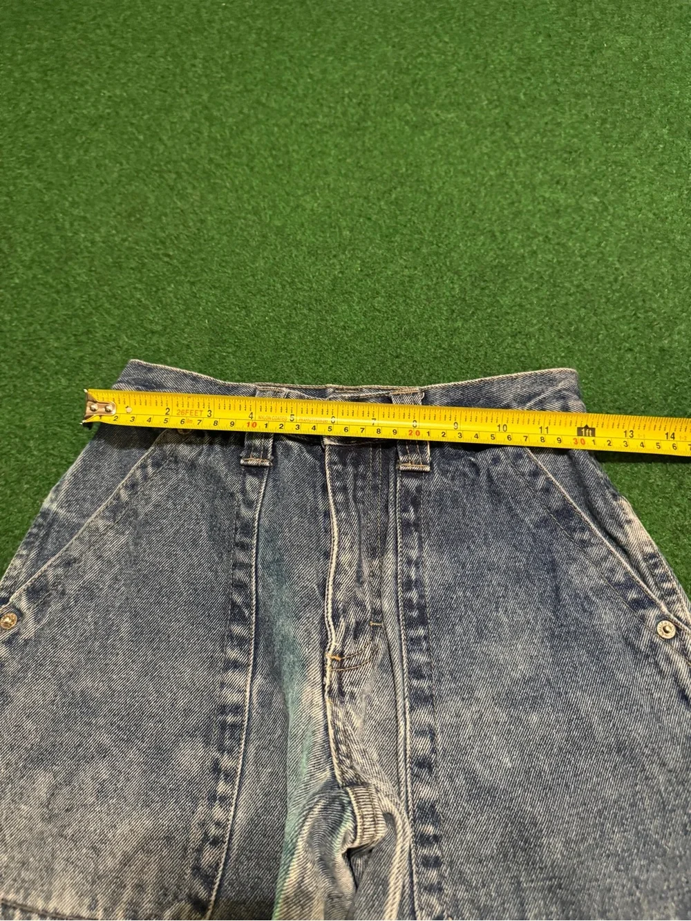 Jnco Style Wide Leg Boys 10 22x24 Jeans Husky Skater Acid Wash Grunge Britannia